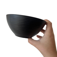 Bowl de cerámica negro mate