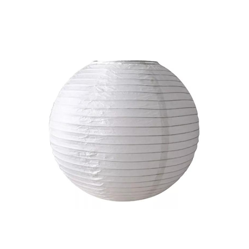 Pantalla, lampara china color blanco, de 30 cm de diámetro.