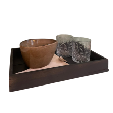 Set deco con bandeja de madera