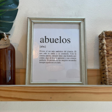 Cuadro Día de los Abuelos con frase