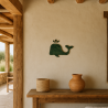 Ballena artesanal de cerámica decorativa pared 24 x 16 cm