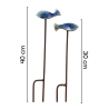 Set de 2 Tutores agua Decorativos hierro y ceramica