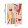 Lamina Decorativa De Lienzo Diseño Let's eat 30x40cm
