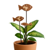 Set de 3 tutores decorativos terracota – 30, 40 y 50 cm