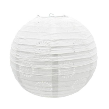 Pantalla Papel Blanca Calada 30 Cm