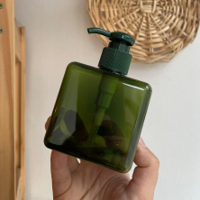 Dispenser cuadrado verde para jabón líquido 500 ml
