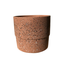 Maceta cerámica terracota con pintas y drenaje 11x10 cm