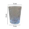 Vaso shot de vidrio labrado 6 cm diseño tallado