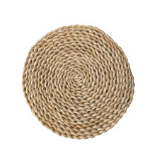 Individual Redondo Yute 25 Cm Estilo Rústico Natural