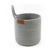 Canasto organizador tejido colgante 14x13 cm gris