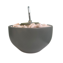 Fogón Estufa De Bioetanol Cerámico Con Piedras Blancas