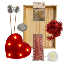 Detalle set Picada San Valentín Bandeja deco