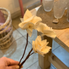 Flor Decorativa de Tela Lienzo Artesanal unidad