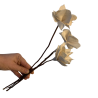 Flor Decorativa de Tela Lienzo Artesanal unidad