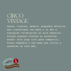 Set Circo Vintage para Fiestas | Vajilla y Decoración
