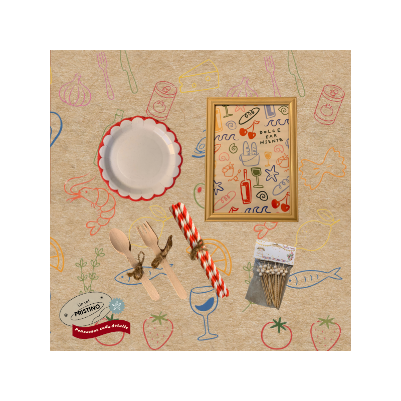 Set Dolce Far Niente | Vajilla y Decoración para Picada