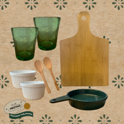 Set Picada en casa | Tabla, Vasos y Provoleta