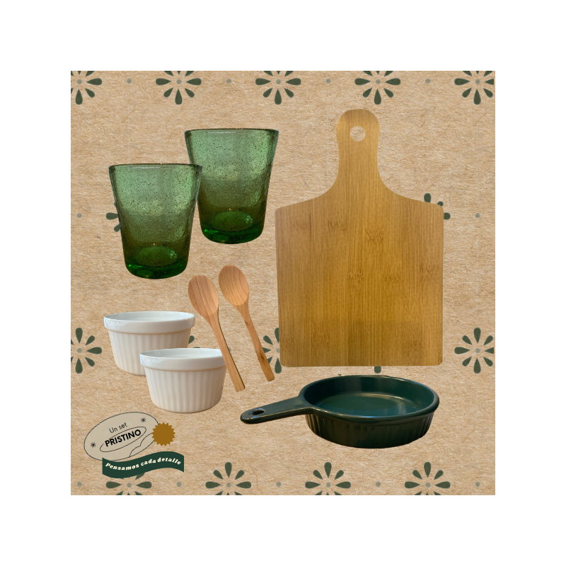 Set Picada en casa | Tabla, Vasos y Provoleta