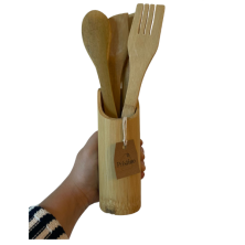 Set de utensilios de bambú
